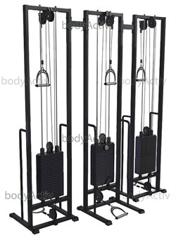 ТРБО2500-Д-3Р-80 Тренажер блочный реабилитационный строенный стеки по 80 кг высота 2500 мм (облегченный)