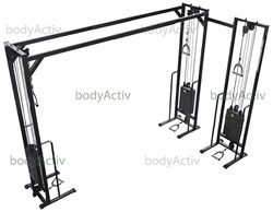 ТРБО2500-Д-3Р-100 Тренажер блочный реабилитационный строенный стеки по 100 кг высота 2500 мм (облегченный) - фото 21110