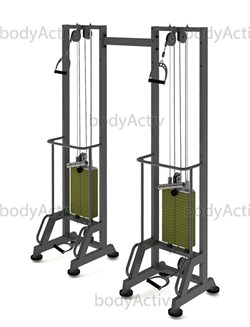 ТРБ2500-2Р-80 Тренажер блочный реабилитационный сдвоенный (аналог МТБ) стеки по 80 кг высота 2500 мм