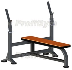 Скамья для жима лежа с 1-й прямоугольной подушкой и гнутыми фиксаторами - фото 23630