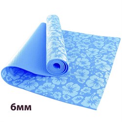 HKEM113-06-BLUE Коврик для йоги 6 мм-Голубой (12) - фото 27072