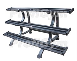 Стеллаж для профессиональных гантелей трехрядный на 15 пар - фото 27222