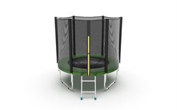 EVO Jump External 6ft Green Батут с внешней сеткой и лестницей диаметр 6ft зеленый - фото 34424