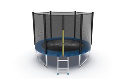 EVO JUMP External 8ft Blue Батут с внешней сеткой и лестницей диаметр 8ft синий - фото 34447