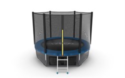 EVO JUMP External 8ft Blue + Lower net Батут с внешней сеткой и лестницей диаметр 8ft синий + нижняя сеть - фото 34472