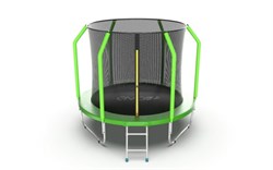 EVO JUMP Cosmo 8ft Green Батут с внутренней сеткой и лестницей диаметр 8ft зеленый - фото 34480