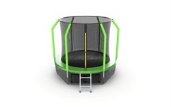 EVO JUMP Cosmo 8ft Green + Lower net Батут с внутренней сеткой и лестницей диаметр 8ft зеленый + нижняя сеть - фото 34485