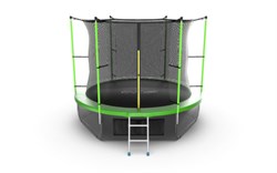 EVO JUMP Internal 10ft Green + Lower net Батут с внутренней сеткой и лестницей диаметр 10ft зеленый + нижняя сеть - фото 34505