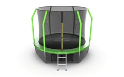 EVO JUMP Cosmo 10ft Green + Lower net Батут с внутренней сеткой и лестницей диаметр 10ft зеленый + нижняя сеть - фото 34518