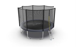 EVO JUMP External 12ft Blue Батут с внешней сеткой и лестницей диаметр 12ft синий - фото 34540