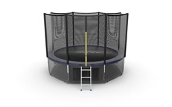 EVO JUMP External 12ft Blue + Lower net Батут с внешней сеткой и лестницей диаметр 12ft синий + нижняя сеть - фото 34550