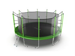 Батут EVO JUMP Internal 16ft Green с внутренней сеткой и лестницей диаметр 16ft зеленый - фото 34589