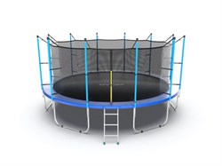 Батут EVO JUMP Internal 16ft Blue с внутренней сеткой и лестницей диаметр 16ft синий - фото 34591