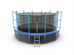 Батут EVO JUMP Internal 16ft Blue + Lower net с внутренней сеткой и лестницей диаметр 16ft синий + нижняя сеть - фото 34601