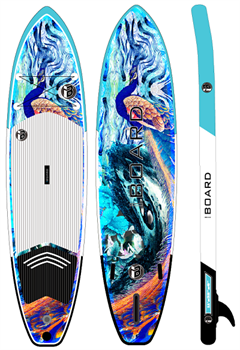 Надувная доска для sup-бординга IBOARD 11' Aqua (Б/У) - фото 36075