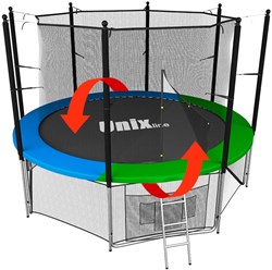 Батут UNIX Line Классик / Classic 6 ft (183 см) с внутренней защитной сеткой - фото 55658