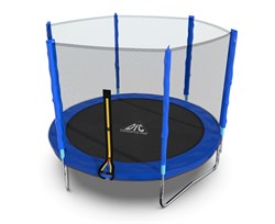 Батут DFC Trampoline Fitness с сеткой 8ft Синий - фото 56805
