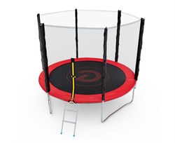 Батут с сеткой DFC PELPO 8ft с лестницей, RED - фото 59682