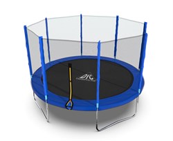 Батут DFC Trampoline Fitness с сеткой 12ft Синий - фото 59753