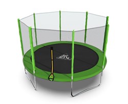 Батут DFC Trampoline Fitness с сеткой 12ft Светло-зелёный - фото 59760