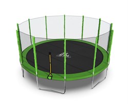 Батут DFC Trampoline Fitness с сеткой 16ft Светло-зелёный - фото 59902