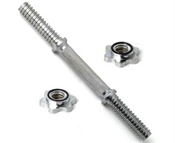 Гриф гантельный (хромированный) 400 мм / диаметр 26 мм - фото 67537