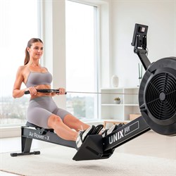 Гребной тренажер UNIX Fit аэродинамическая нагрузка / Air Rower-X черный - фото 83247