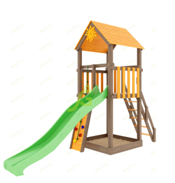 Детская площадка IgraGrad Панда Фани Tower скалодром - фото 85560