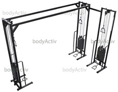 ТРБО2500-Д-3Р-100 Тренажер блочный реабилитационный строенный стеки по 100 кг высота 2500 мм (облегченный)