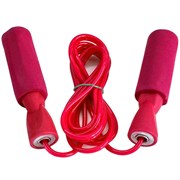 R18103-2 Скакалка ПВХ с подшипником 2,8 м. (розовые ручки, красный шнур)