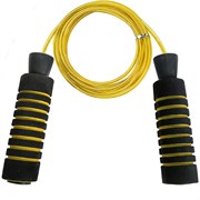 R18153-6 Скакалка Неопрен/ маталл.трос с подшипником 2,8 м. (желто-красная)