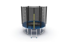 EVO JUMP External 6ft Blue Батут с внешней сеткой и лестницей диаметр 6ft синий