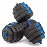 Гантели гексагональные разборные с грифом, 40 кг. (2 шт. х 20 кг.) VictoryFit VF-DН400