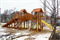 Детская деревянная зимняя горка IgraGrad Snow Fox 5,9 м + Панда Фани Gride - фото 53097