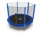 Батут DFC Trampoline Fitness с сеткой 8ft Синий - фото 56805